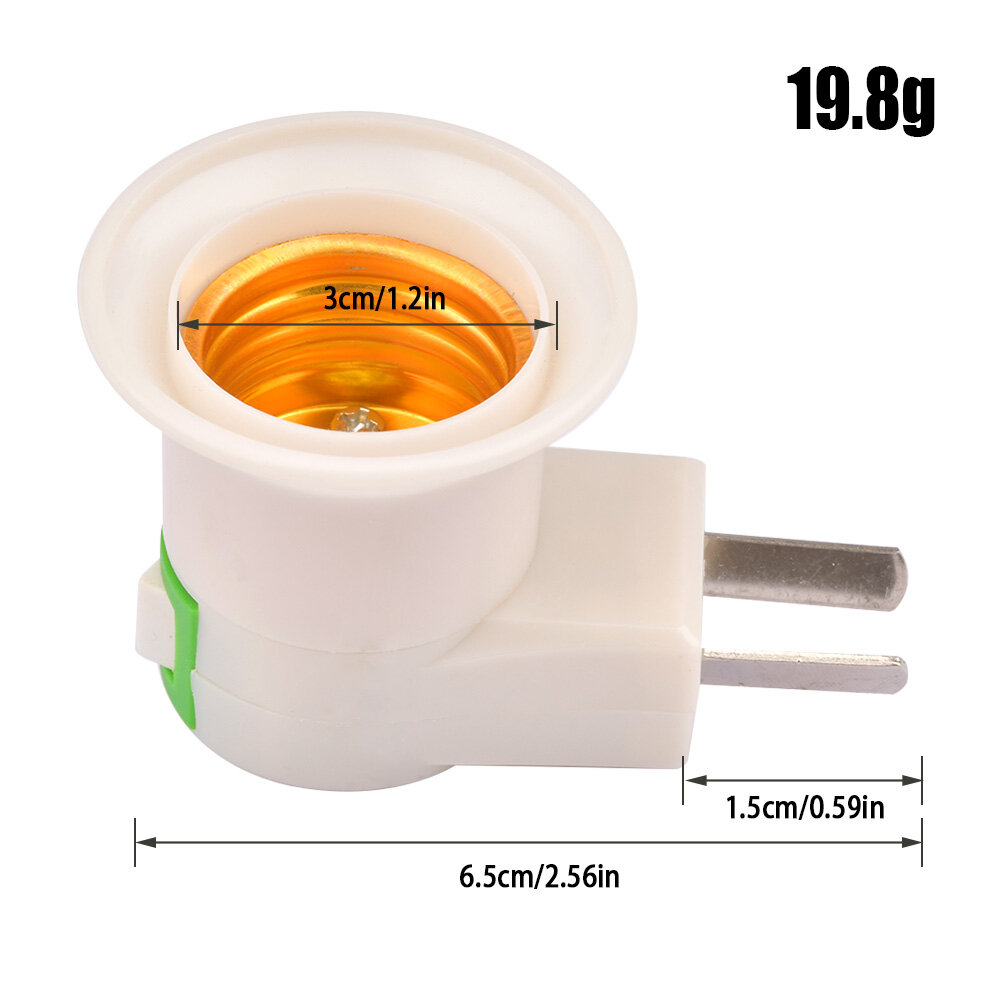 SHXZ diymore 220V Switch Plug Lamp Holder Plug-in Light Socket Convert Outlet to Light Bulb Socket E27 Screw Base Bulb Socket for Home Lighting