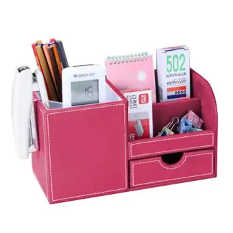 Blushine Desk Organizer With Small Drawer Pen Holder Pencil Cup