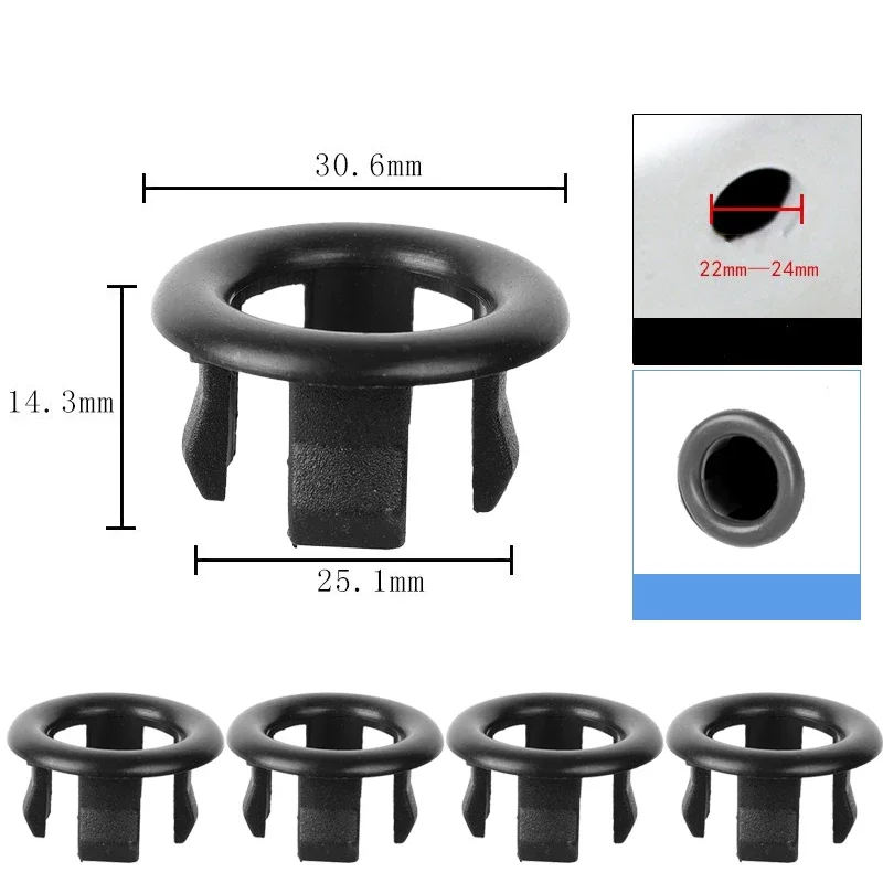 4/1Pcs Sink Overflow Ring Cover Replacement Bathroom Basin Trim Bath Round Plastic Sink Overflow Hole Covers Kitchen Accessories