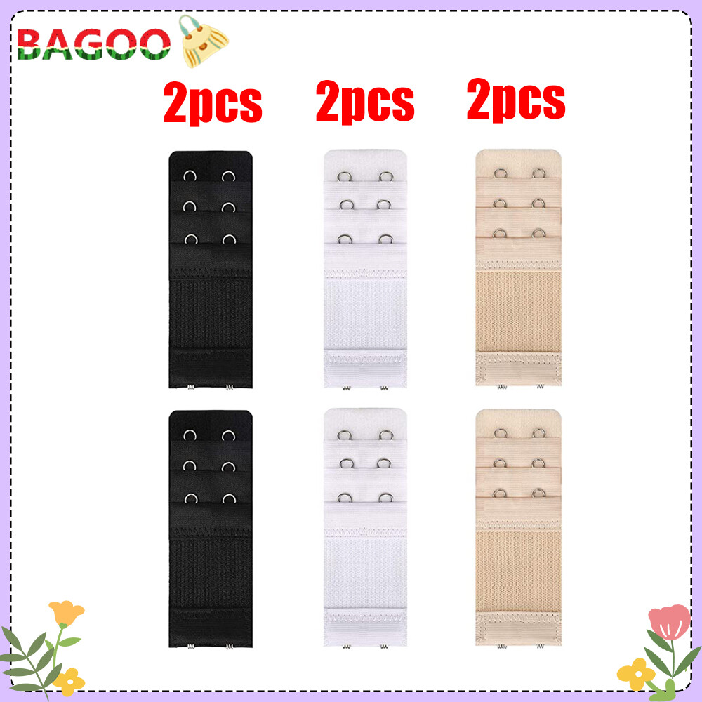 BAGOO 30pcs Bra Extenders Strap 2 Hooks Women Underwear Extension Belt Buckles Fashion 2021