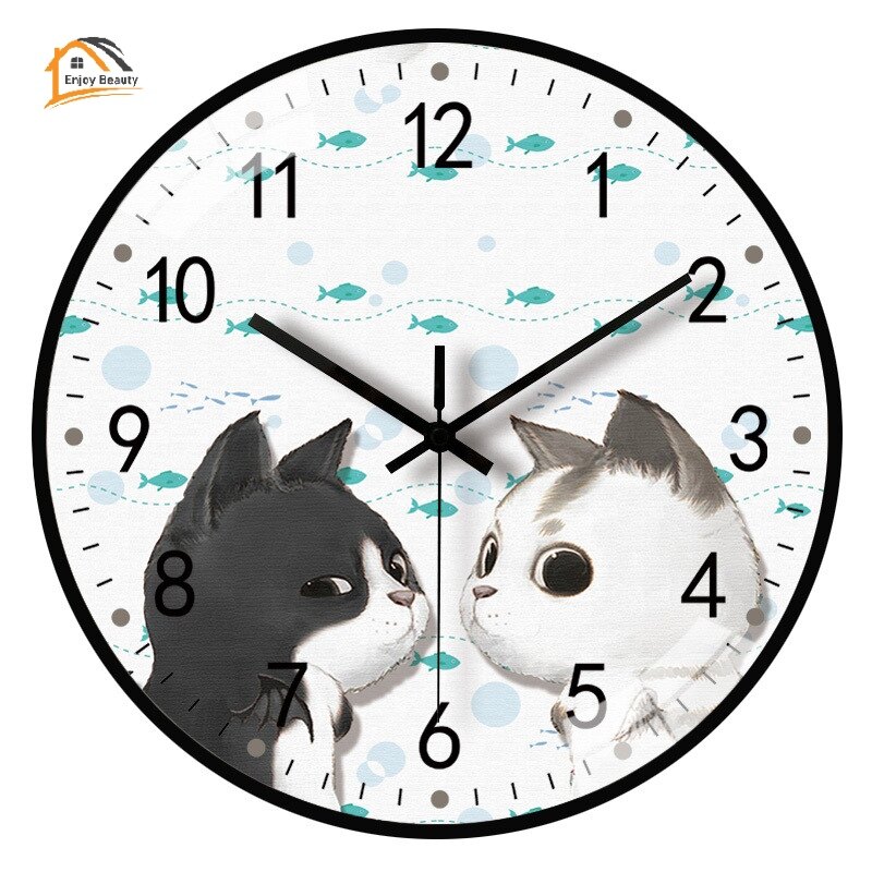 JJT Đồng Hồ Treo Tường Phòng Khách Đồng Hồ Thạch Anh Im Lặng Hiện Đại Đơn Giản Đồng Hồ Tròn Sáng Tạo Thời Trang [8 Inch 10 Inch] Đồng hồ treo tường Đồng hồ kỹ thuật số Lịch Đồng hồ kỹ thuật số Lịch Đồng hồ treo tường sáng tạo siêu yên tĩnh Đồng hồ hoạt