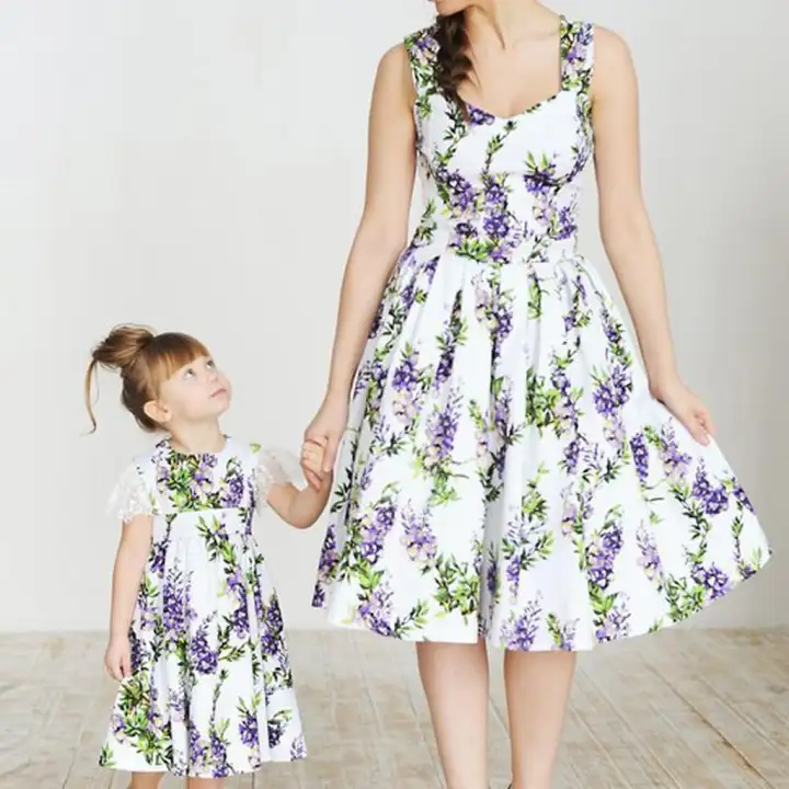 mother and daughter dress lazada