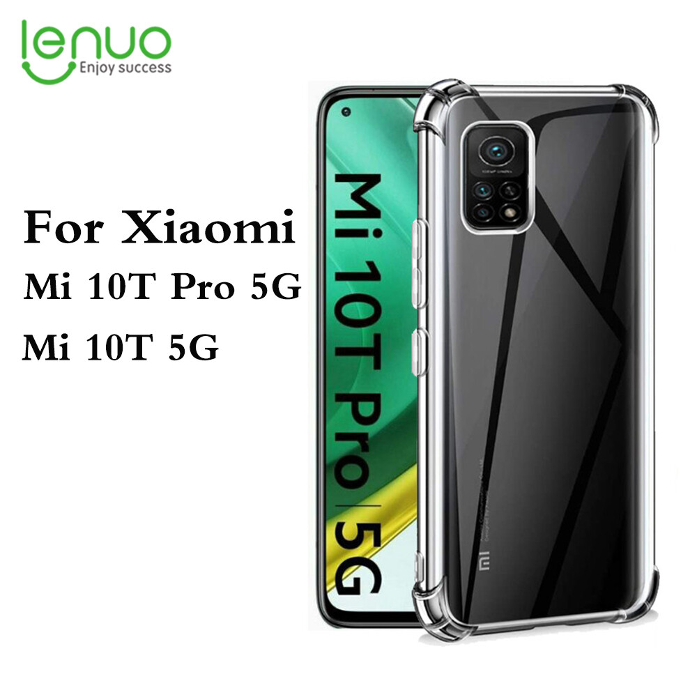 Lenuo Airbag Shockproof Phone Case For Xiaomi Mi 10T 5G / Mi 10T Pro 5G / Poco X3 Pro Casing Luxury Silicone Back Cover Transparent Casing