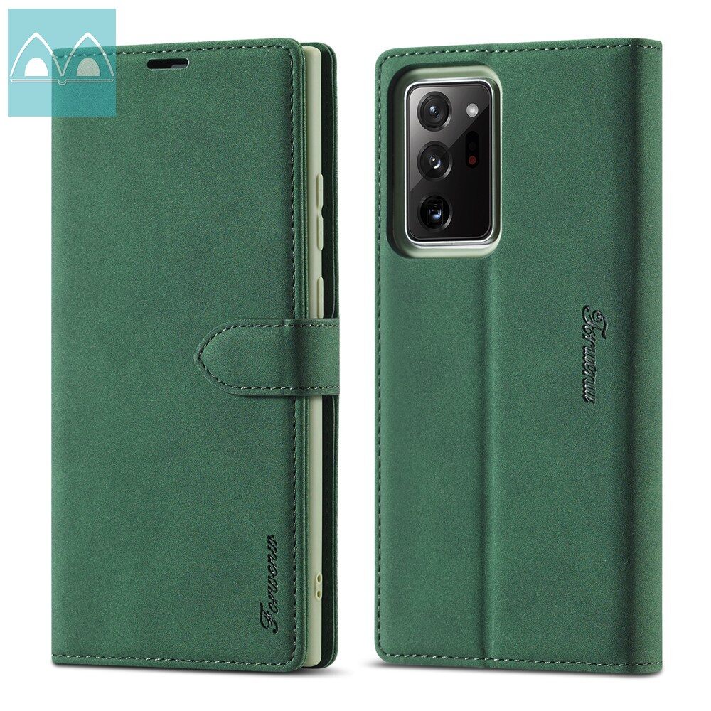 For Samsung Galaxy Note 20 / Note 20 Ultra Case PU Leather Flip Wallet Cover with Magnetic Closing Clasp Stand Card Slots Casing