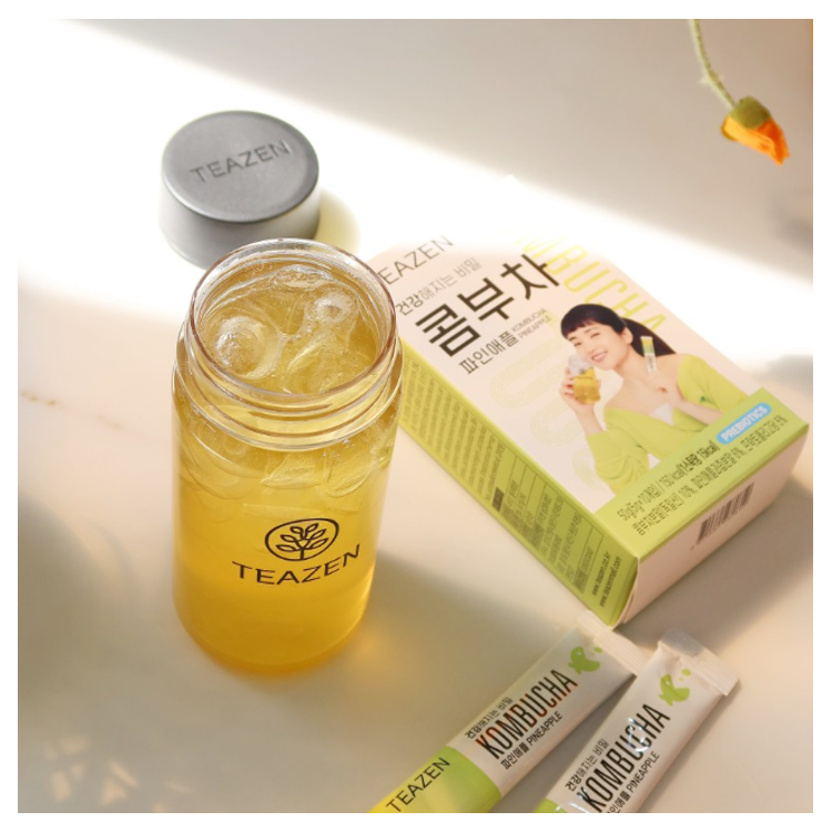 [TEAZEN] Kombucha Dứa 5G X 40T (Chai Miễn Phí)