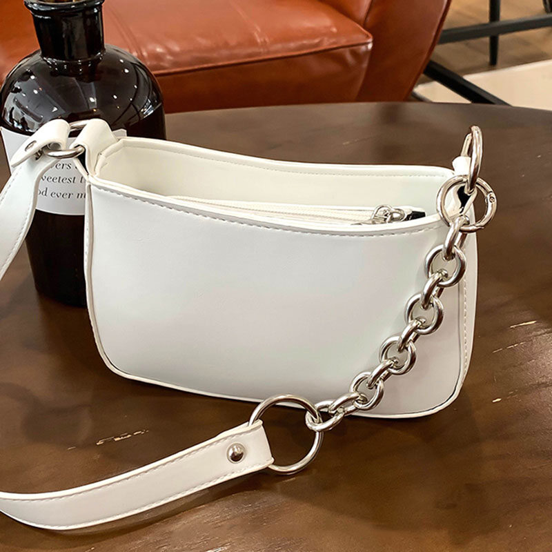 IELGY Fashionable classic Korean style zipper PU leather shoulder bag for women