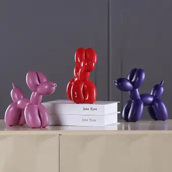 1 Pcs Fashion Balloon Dog Ceramic Resin Crafts Sculpture Creative