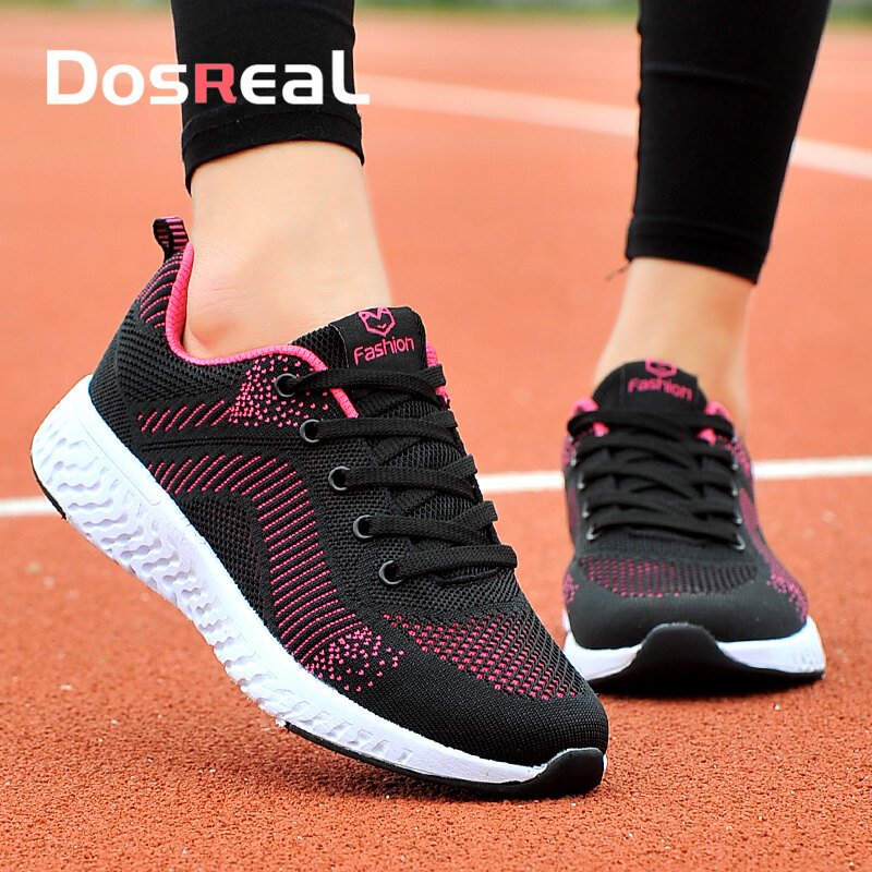 DOSREAL Sneakers Shoes For Women Fashion Breathable Hollow Casual Shoes Korean Style Ladies Platform Shoes Big Size 35-41