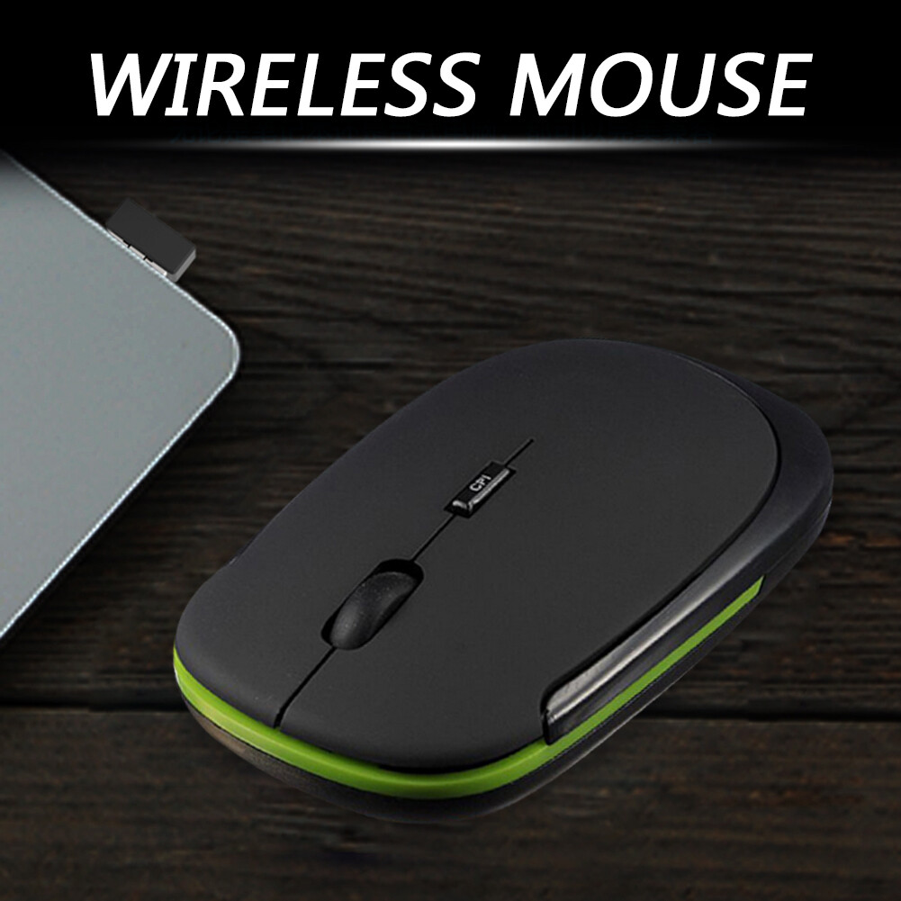 Ultra-Thin 4 Keys 2.4G Wireless Optical Mouse 3 Gears 1600DPI Rechargeable Mice Computer Accessories