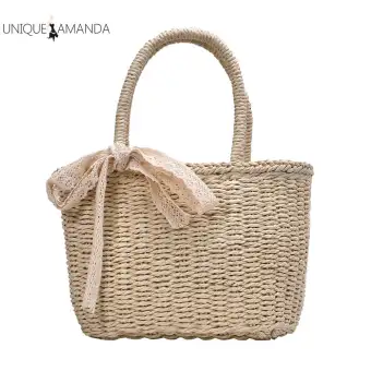 woven straw tote