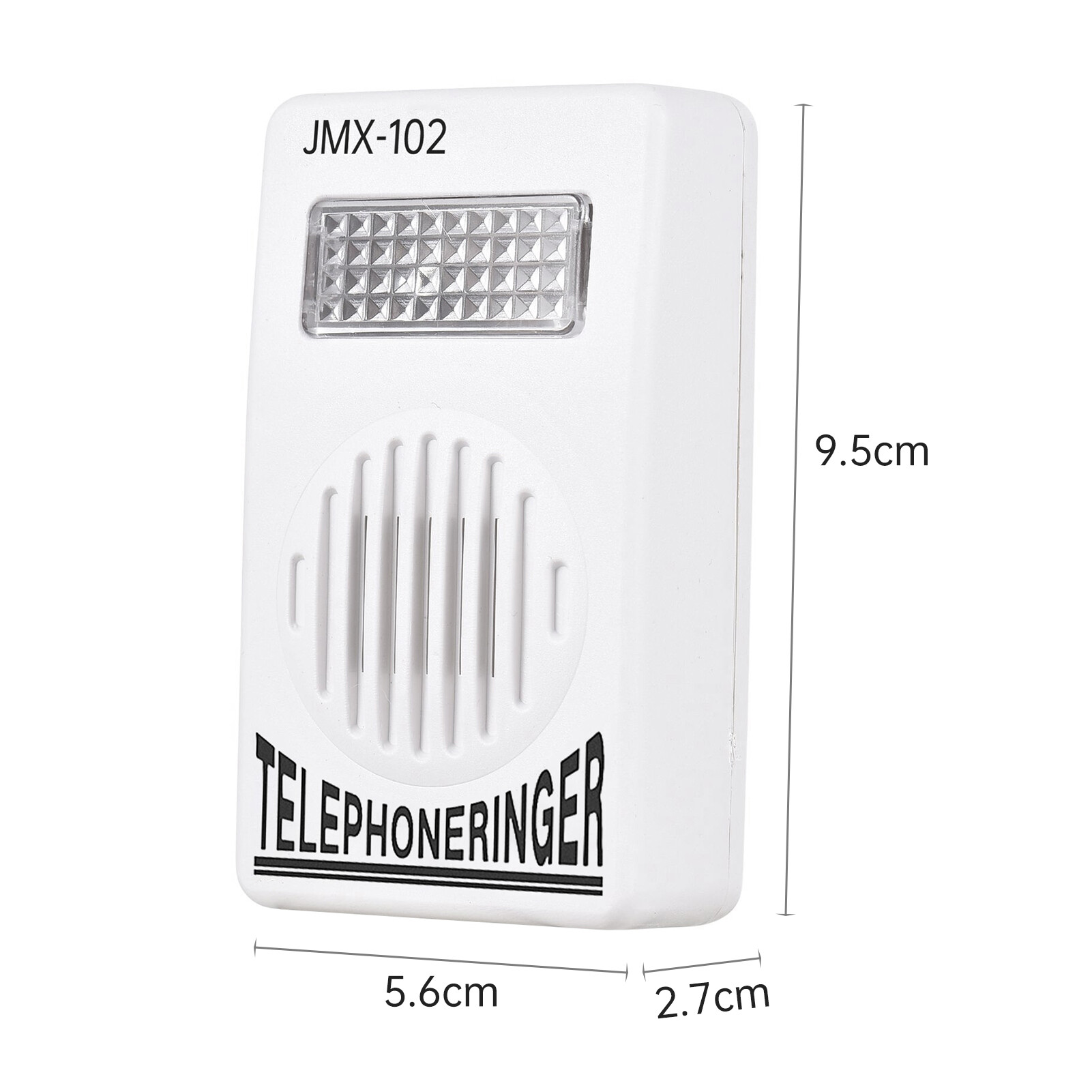Bosto chuông điện thoại lớn Bộ khuếch đại 70dB chuông đèn nhấp nháy trợ giúp chuông có đèn flash phù hợp cho Điện thoại cố định kết nối 6p2c loại gắn tường Batt-ery-Miễn phí