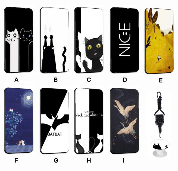 New Arrival For Huawei P9 Phone Case for Huawei Silicon Soft Case Cover with the Same Pattern phone bracket and a Rope