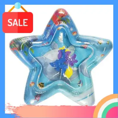 Baby Star Shaped Colorful Inflatable Water Play Mat Tummy Time Infant Fun Mat Child Development Play Center with Hand Inflator Pump (Standard)