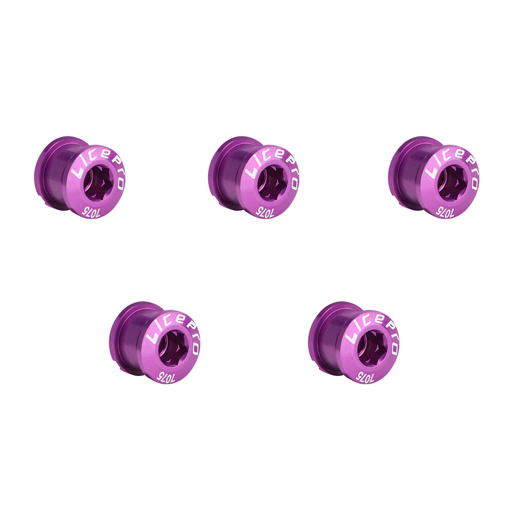 Litepro 5PCS Bike Single/Double Chainring Bolt Aluminum Alloy MTB