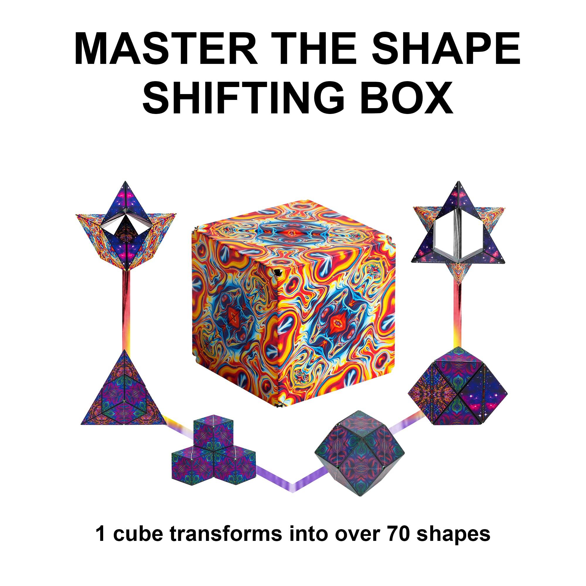 Kmoist 3D Rubik's Cube Three-Dimensional Variety Geometric Intelligence Magnetic Magic Cube Children's Early Educational Puzzle Toys Stress Reliever Fidget Toy