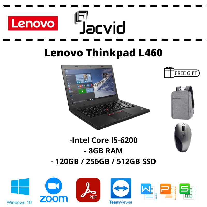 Lenovo Thinkpad L460 (Intel Core I56200 / 8GB Ram / 120GB SSD / 256GB SSD / 512GB SSD / 14