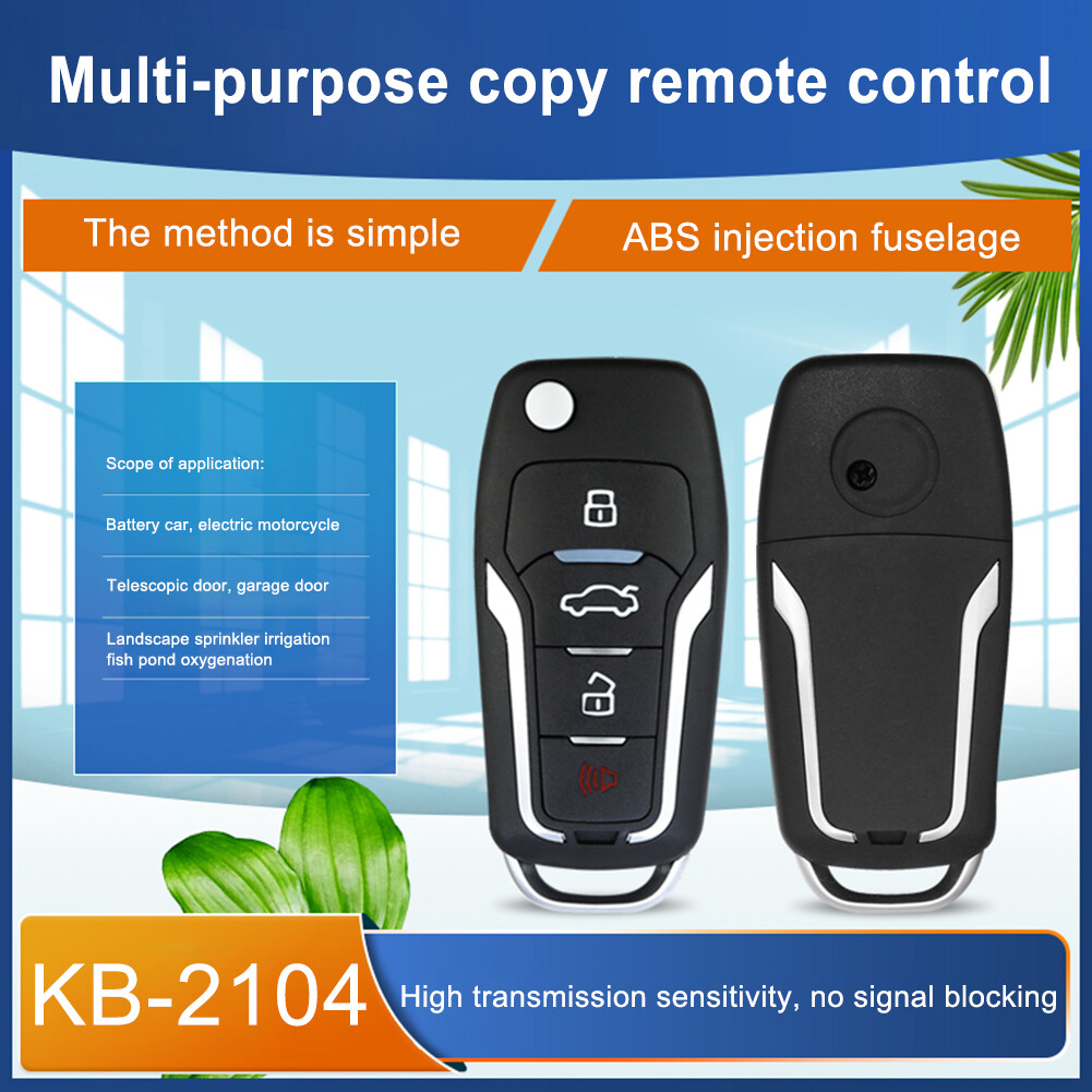 Copy Remote Control 4 Buttons Gate Opener Remote 433.92 MHz Universal Duplicator Key High Sensitivity for Telescopic Door