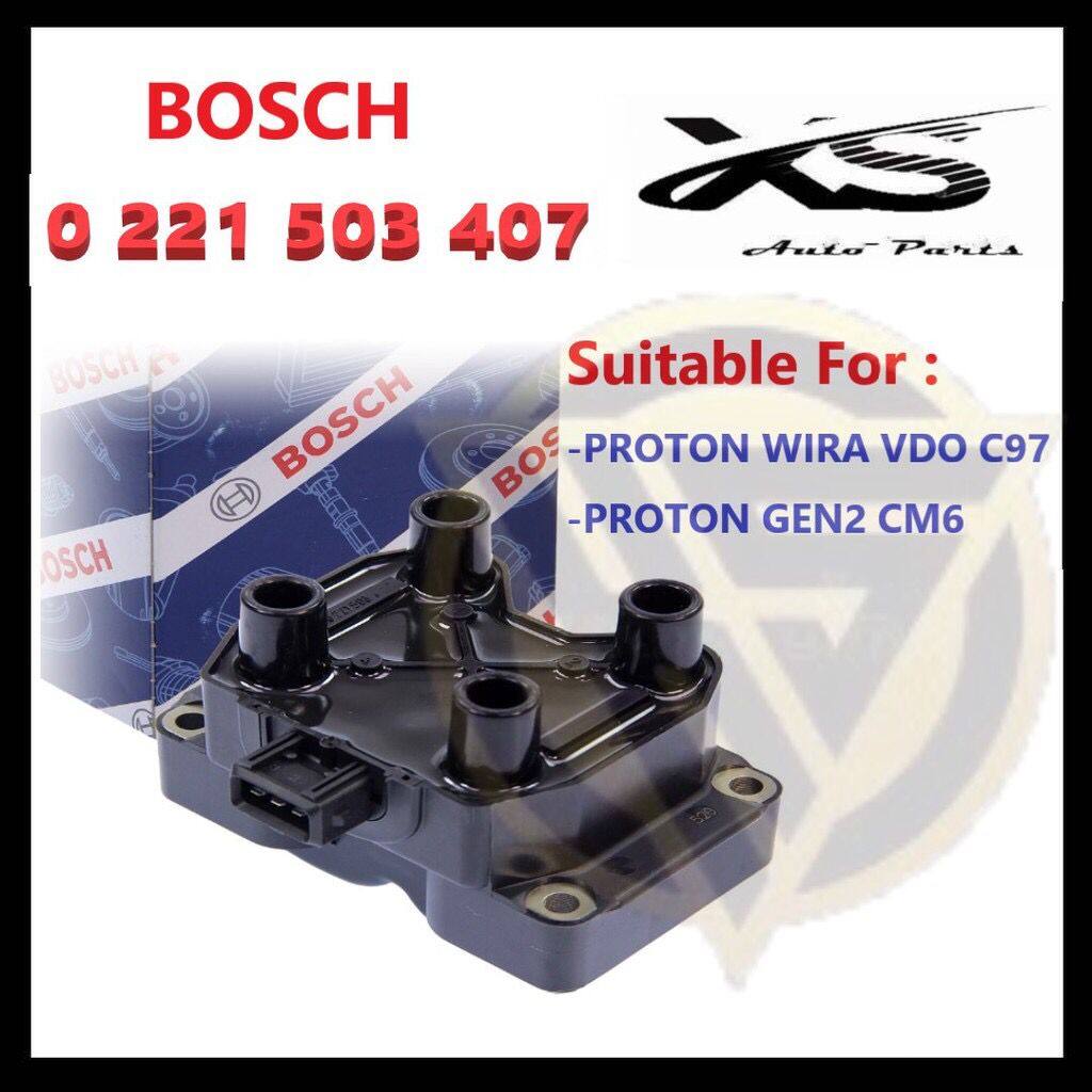 (100 Original) BOSCH IGNITION COIL (WIRA VDO /WAJA CAMPRO/GEN 2/SATRIA