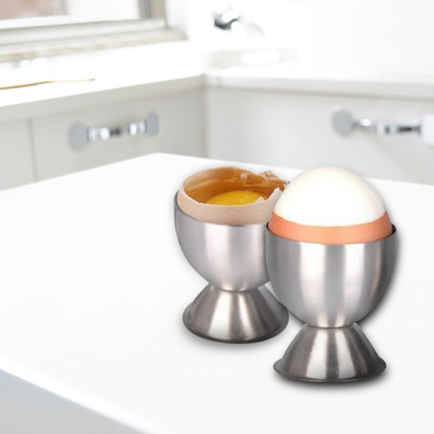 Aihogard Stainless Steel Soft Boiled Egg Cups Egg Holder Tabletop Cup Stand Kitchen Breakfast Cooking Tool