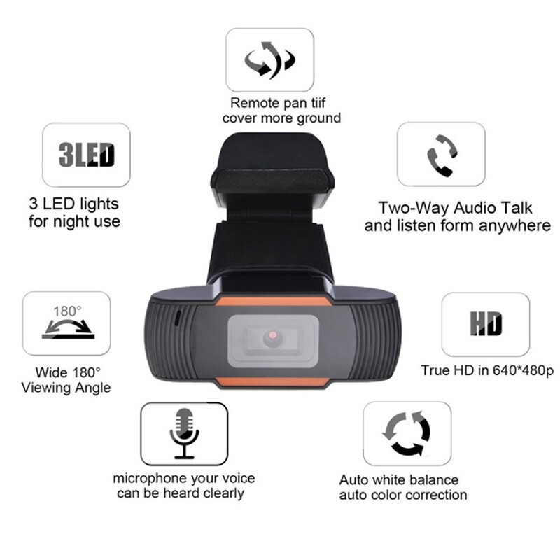 mini Built-in Mic Webcam Web Camera HD 1080P Cam Digital Video Webcamera with CMOS Image for Computer PC Desktop Laptop Portable