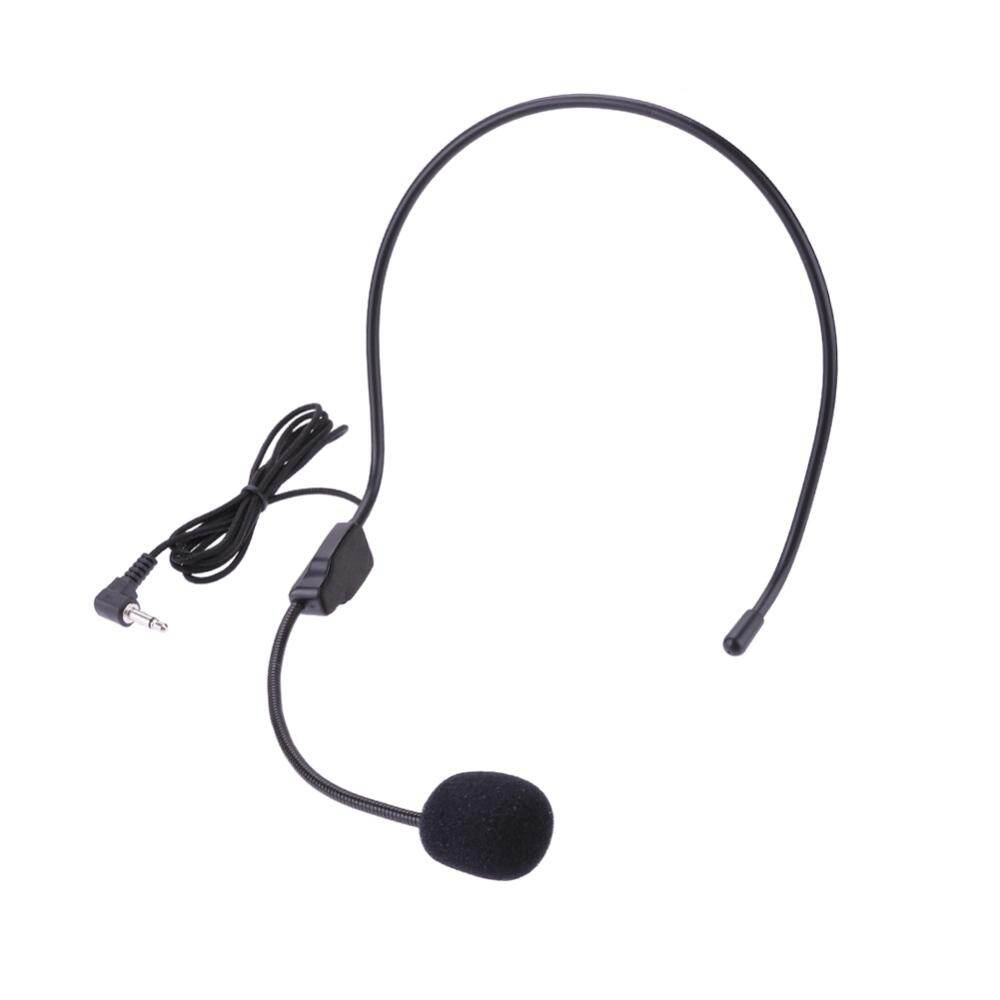 3.5mm Plug Guide Lecture Speech Headset Mic Voice Amplifiers Portable Guide Lecture Speech Microphone Lightweight Over Head for Teaching Meeting