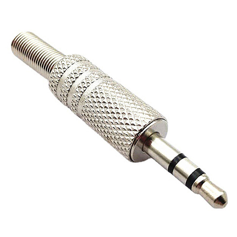 1Pcs Replacement 3.5mm 2 Pole Male Repair Headphones Audio Jack Plug Connector Soldering For Most Earphone Jack Nickel Plated Knurled 3.5mm Plug 3.5mm Small Two-pin Plug 3.5 Mono Audio Head