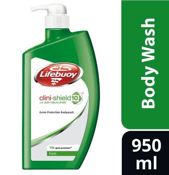 Lifebuoy CliniShield Fresh Anti bacterial Shower Gel 950ml Lazada