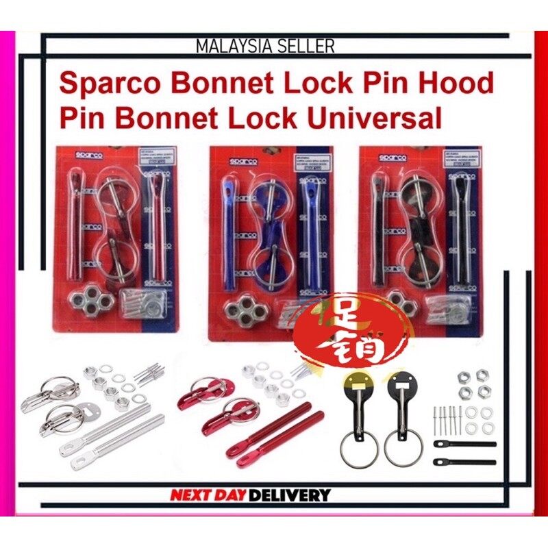 SPARCO LOCK PIN HOOD PIN LOCK UNIVERSAL Lazada