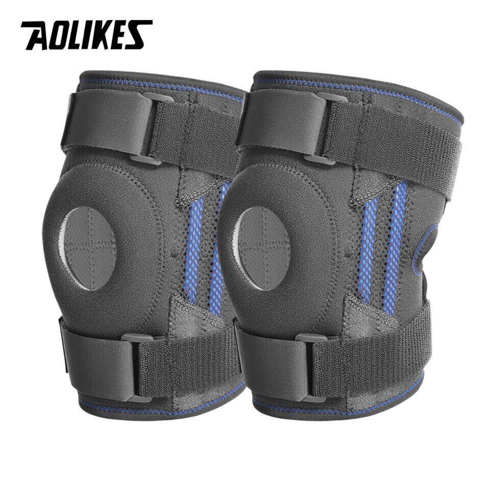 AOLIKES Adjustable Knee Pads with Straps Protector Silicone Spring For Basketball Running Volleyball Arthritis Knee Pads Joints Support