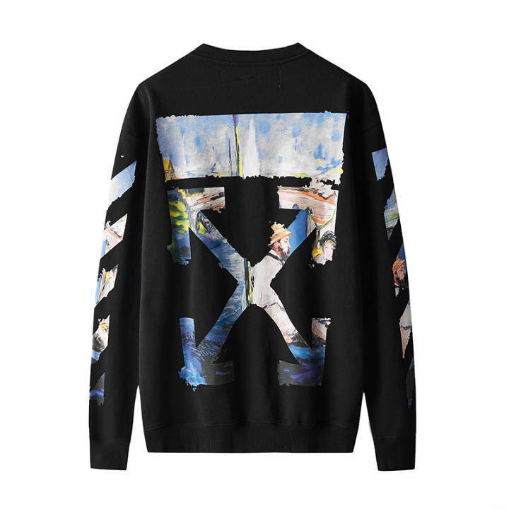 off white oil painting crewneck
