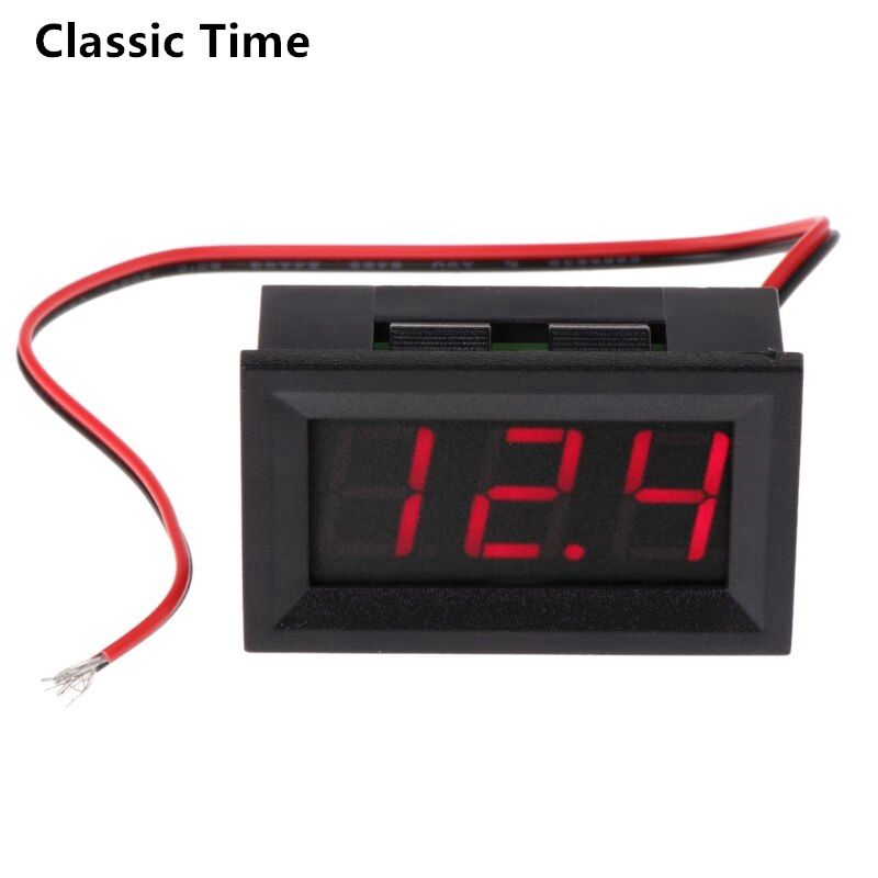 DC 5V-120V Vôn Kế Kỹ Thuật Số Bảng Đo 2 Dây 0.56 Inch LED Mini Vôn Kế Bảng Red Màu Xanh Dương Màu Xanh Lá Cây Hiển Thị