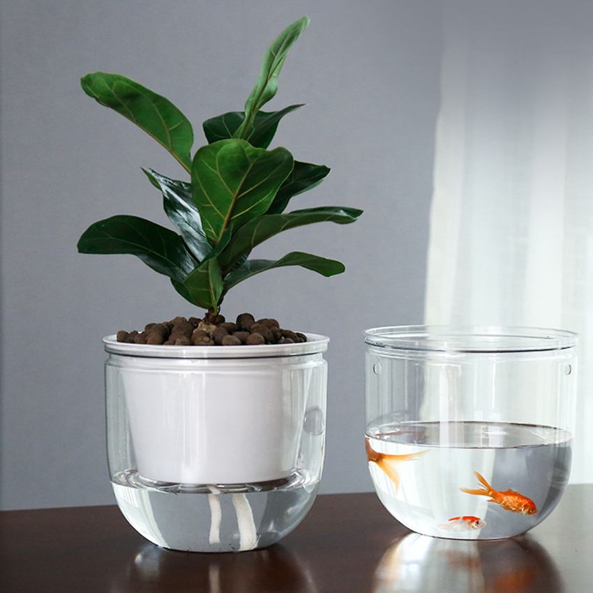 1pc Hanging Flowerpot Self Absorbing Water Hanging Planter Thickened Plastic Planter Hydroponic Soil Cultivation Lazy Flower Pot