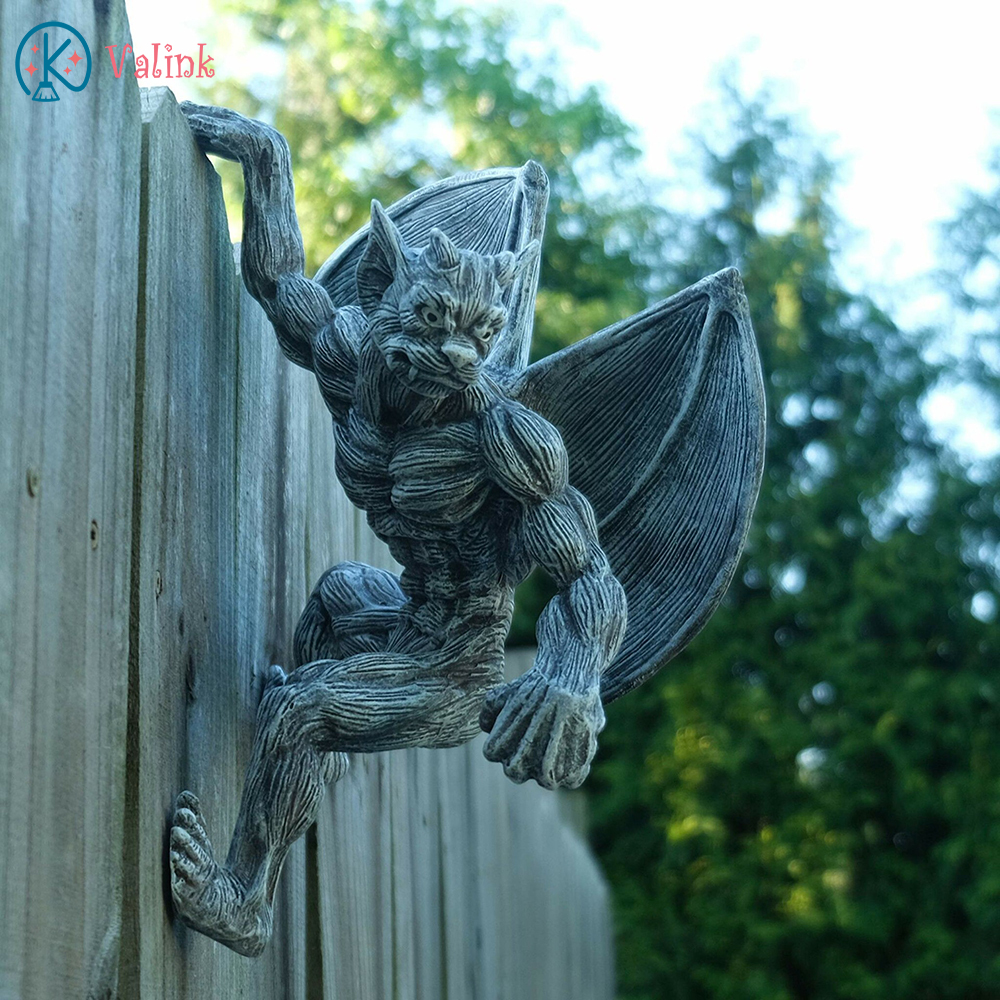 Valink Gargoyle Demon Statue Evil Winged Devil Gargoyle Sculpture Resin ...