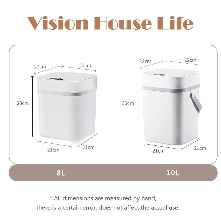 Thùng Rác Tự Động Cảm Ứng Thông Minh Tầm Nhìn Thùng Rác Thông Minh Không Chạm, Thùng Rác Cảm Biến Tự Động Cảm Biến Thông Minh Thùng Rác Phòng Ngủ Phòng Khách Gia Đình, Lưu Trữ Thùng Rác Nhà Bếp Thùng