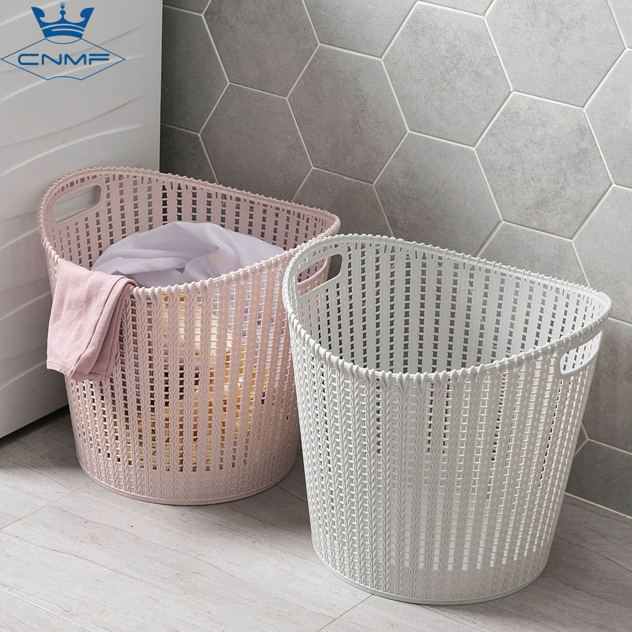CNMF High-Capacity Hollow Washable Resilient Laundry Basket