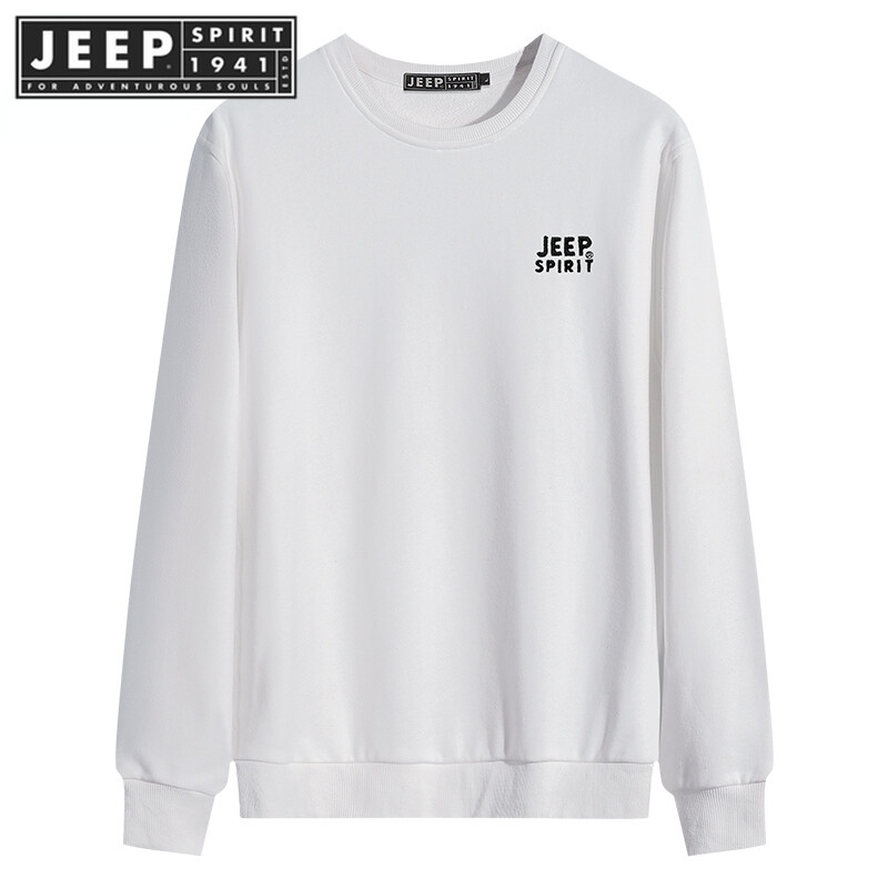 JEEP SPIRIT 1941 ESTD American men's round neck sweater long-sleeved bottoming shirt genuine pullover loose American top cotton men's T-shirt
