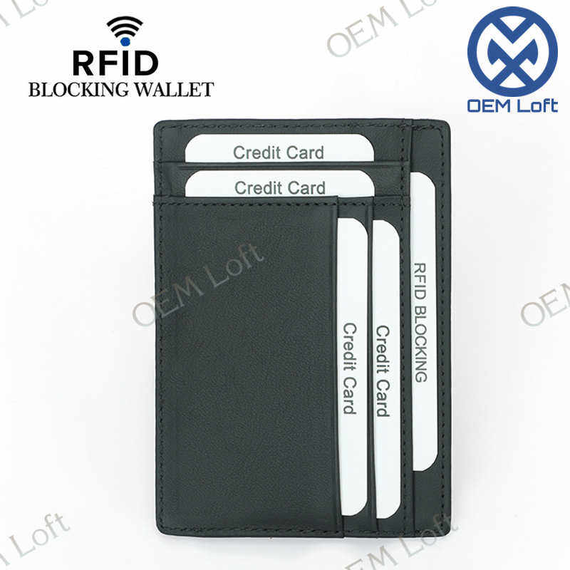 RFID Blocking Compact Carbon Fiber/ Leather Card Holders Lazada