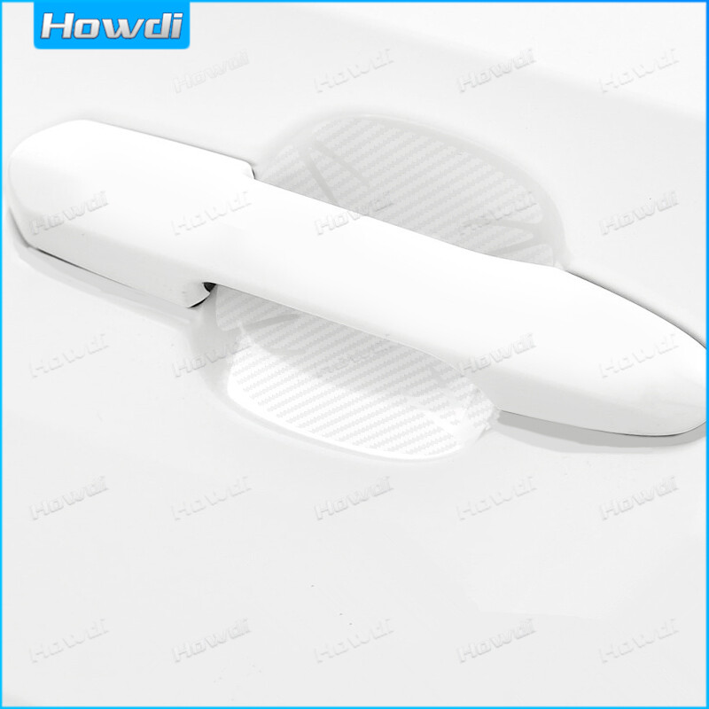 4pcs Universal Carbon Fiber Auto Car Door Handle Stickers Car Handle Protection Car Handle Anti Scratch Stickers