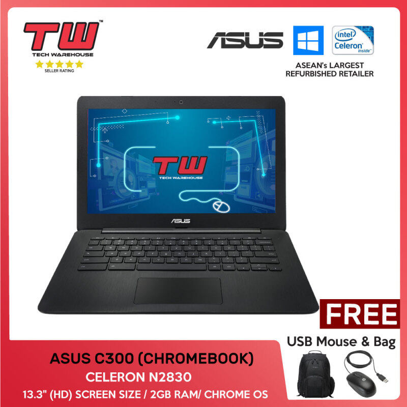 MALAYSIA DAY SALE 🔥 ASUS C300 (CHROMEBOOK) /CELERON N2830/ LAPTOP/ 13.3 (HD) / 2GB RAM /TECH WAREHOUSE Malaysia