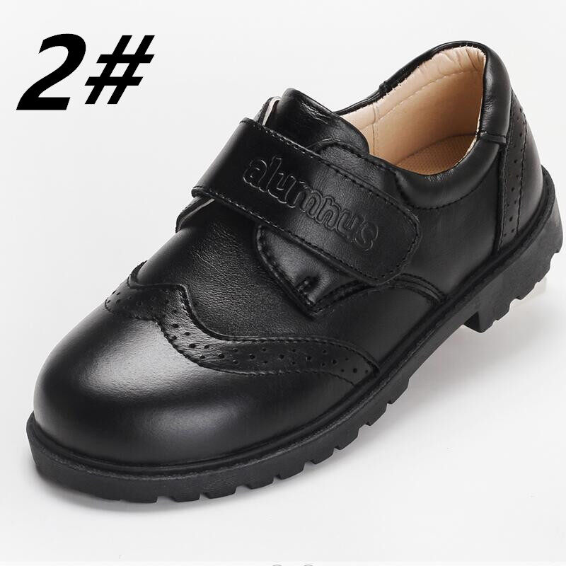 Trẻ Em Mới Da Thật Giày Tây Cưới Cho Bé Trai Thương Hiệu Trẻ Em Đen Giày Cưới Bé Trai Giày Sneaker Đế Xuồng Chính Thức