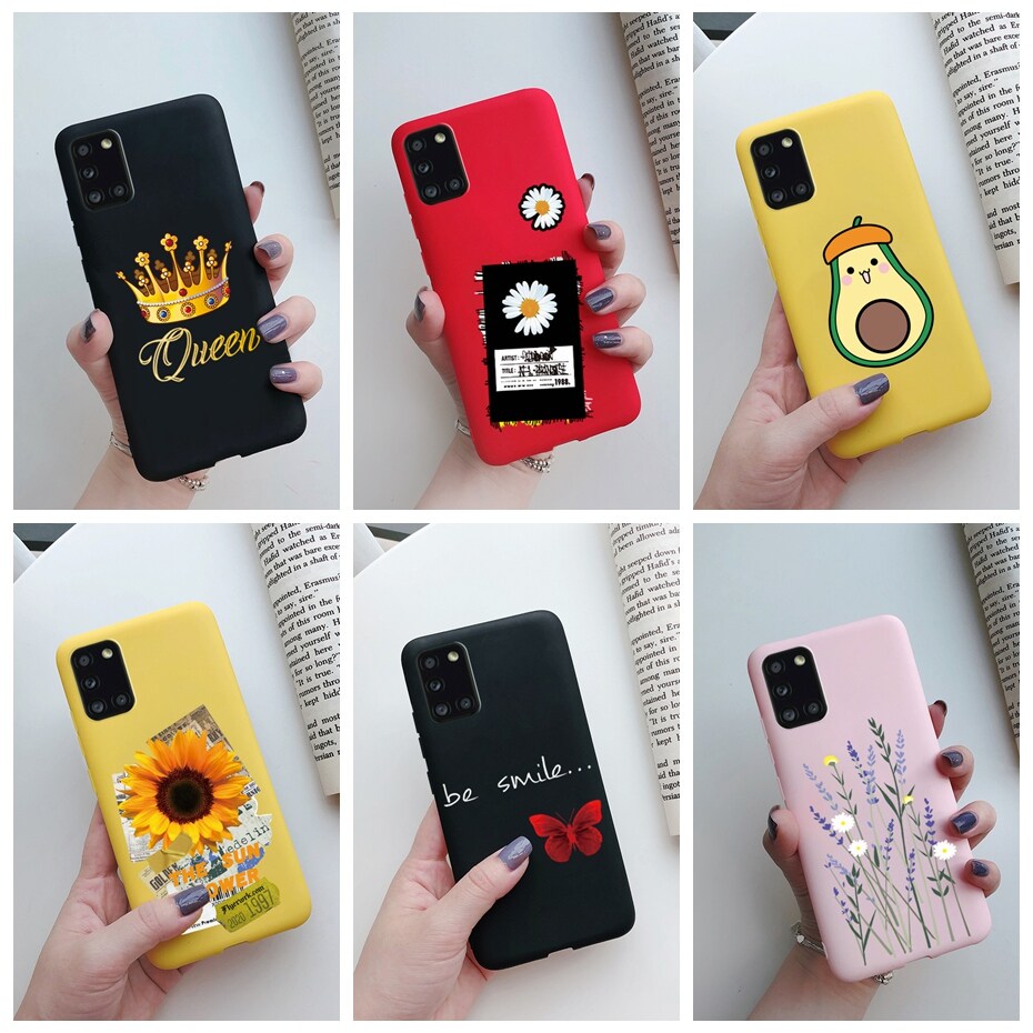 For Samsung Galaxy A31 Case Ultra Slim Candy Painted Matte Soft TPU Silicone Phone Casing Back Cover for Samsung A31 SM-A315G Case