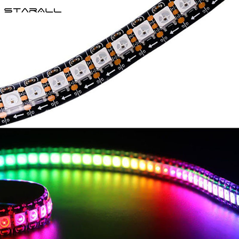StarALL Đèn LED Đầy Màu Sắc Led Pixel Dải Đèn WS2812B DC5V Tự Làm PCB Không Thấm Nước