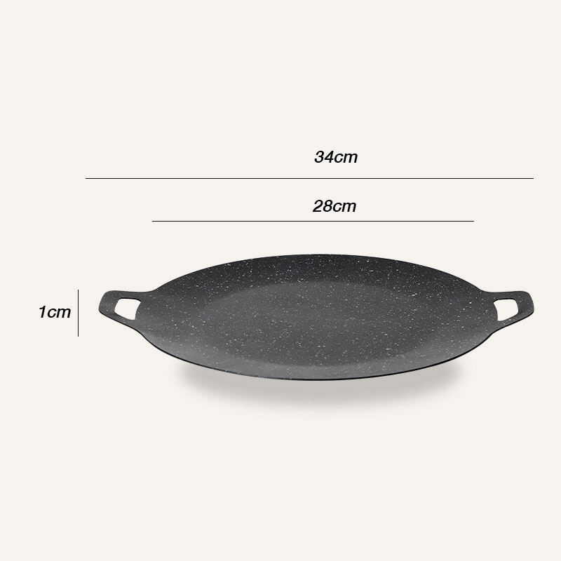 XINLANYASHE Multi-function baking pan, non-stick coating, easy to carry. Korean style, pork pan, non-stick pan, grill pan, Korean style grill pan Grill pan, grill, easy to carry, black, frying pan, pork grill pan Korean grill pan, pan, non-stick food pan,
