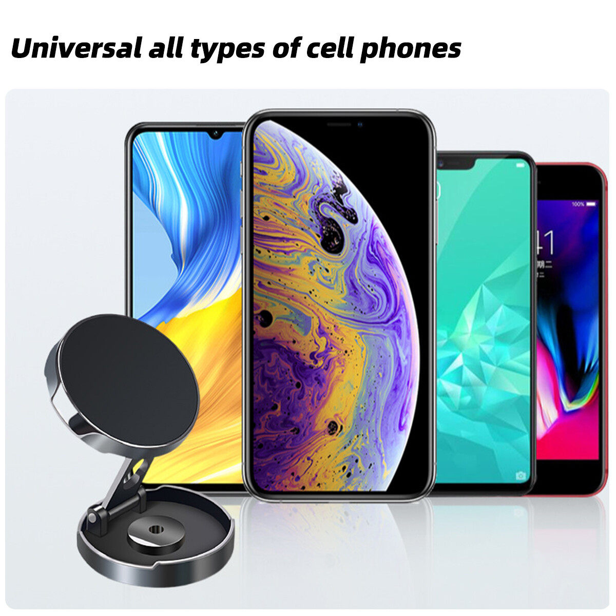 Fonken Vòng gấp bảng điều khiển xe hơi điều hướng GPS Khung giá đỡ cho điện thoại di động tự động xoay chủ đứng