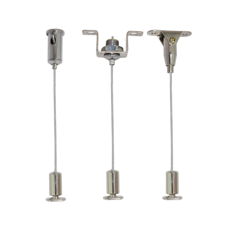 A Set of 2m Long Wire Rope Custom Retractable Adjustable Height Wire