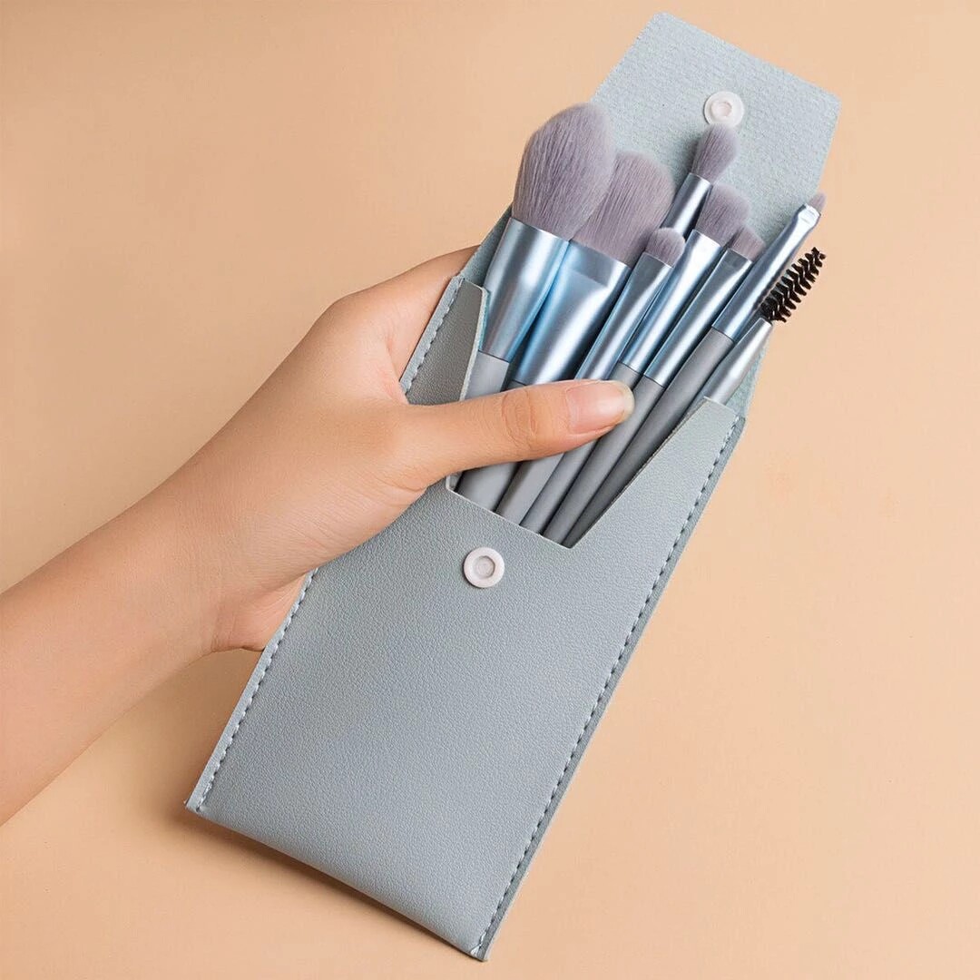 8 Cái/bộ Cọ Trang Điểm Màu Morandi, Lông Mềm, Dụng Cụ Làm Đẹp Cầm Tay