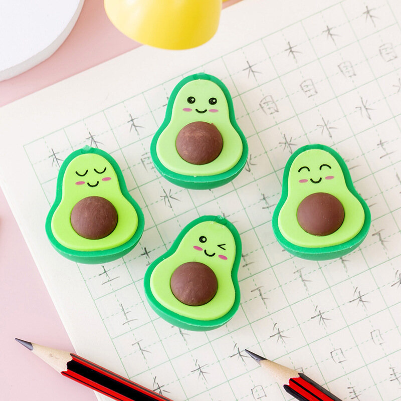 Creative Avocado Eraser Set Student Cute Rubber Student Stationery