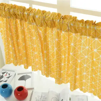 Womdee Kitchen Window Curtains Farmhouse Window Valance Half