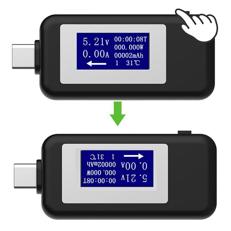 1PCS C-type USB tester DC digital voltmeter ammeter tester Charging bank charging indicator