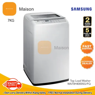 [10.10 Sales] Samsung Top Load Washer 7KG (2 Years Warranty) WA70H4000SG (Own Lorry Delivery Within Klang Valley Only)
